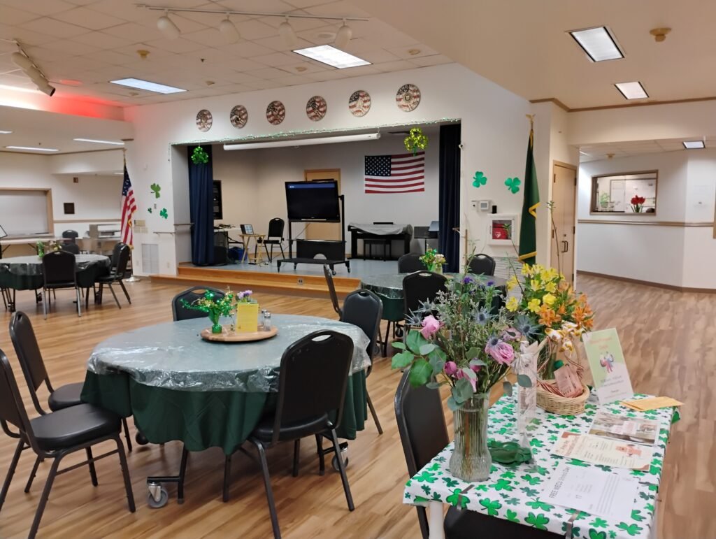 Main gathering area & lunch! in Blaine Community Center